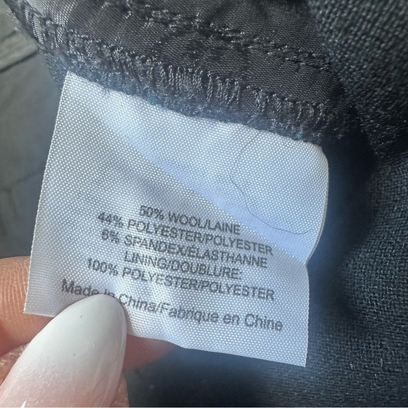 Tory Burch Tobie Tweed Boucle Tuxedo Tapered Pants size 6 Black Wool Blend - Picture 9 of 15